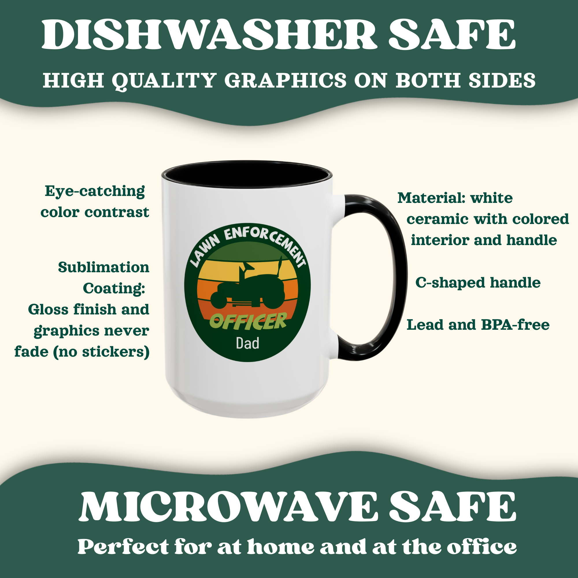 Personalized Lawn Enforcement Officer Mug – Funny Gardening