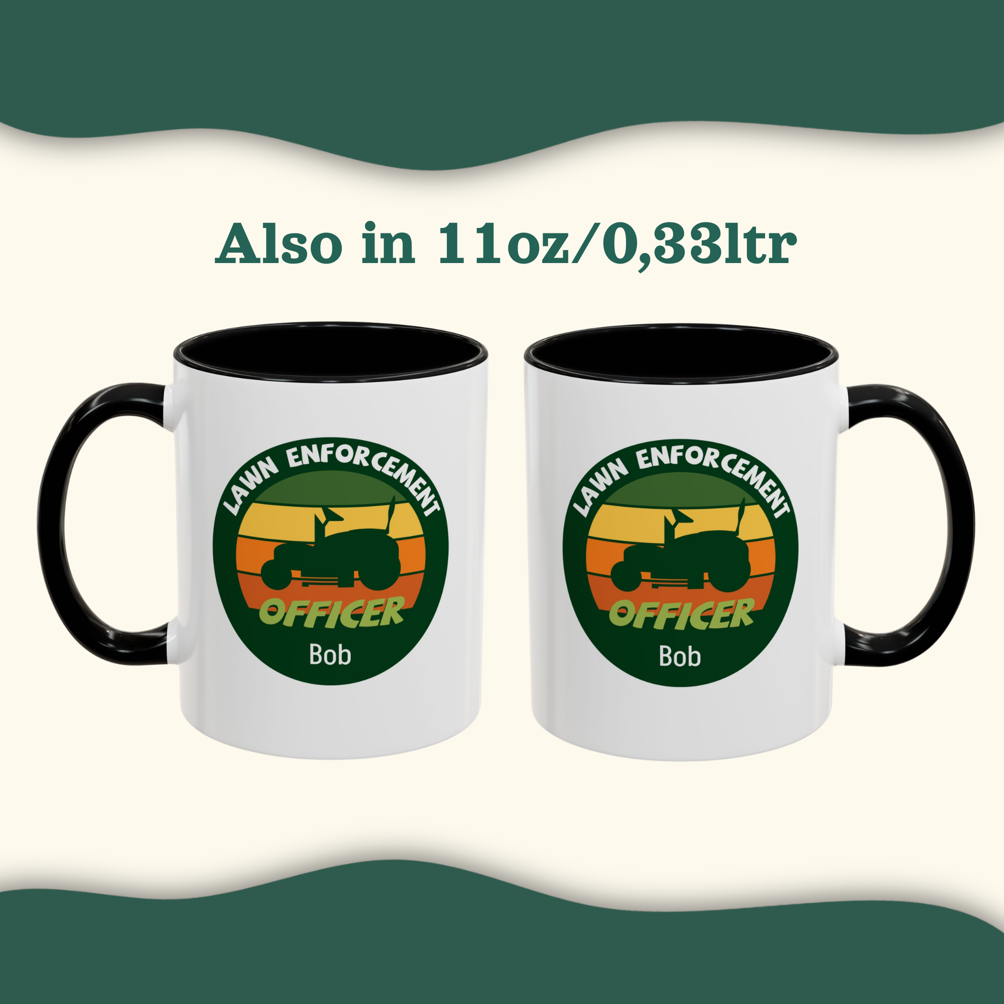 Personalized Lawn Enforcement Officer Mug – Funny Gardening
