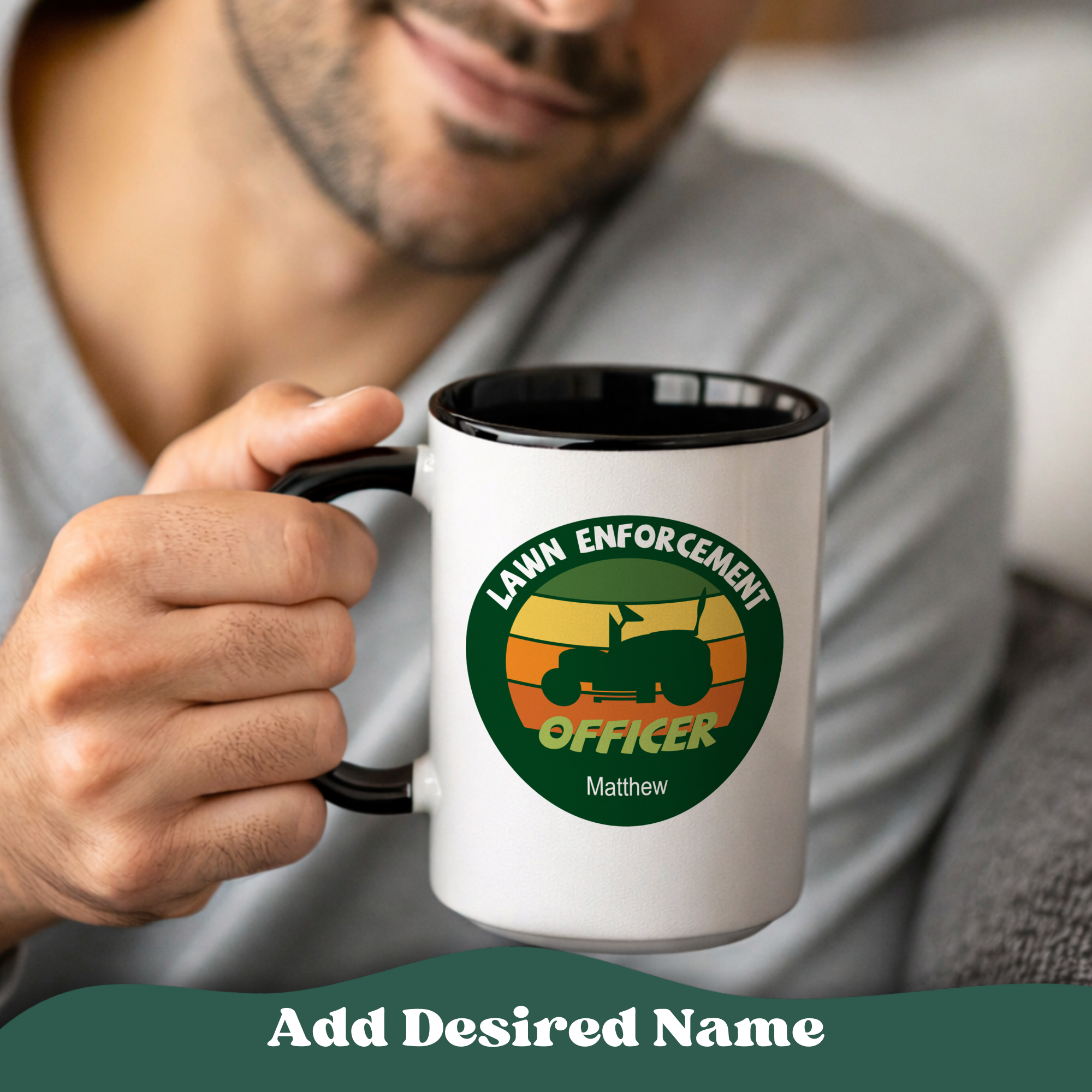 Personalized Lawn Enforcement Officer Mug – Funny Gardening