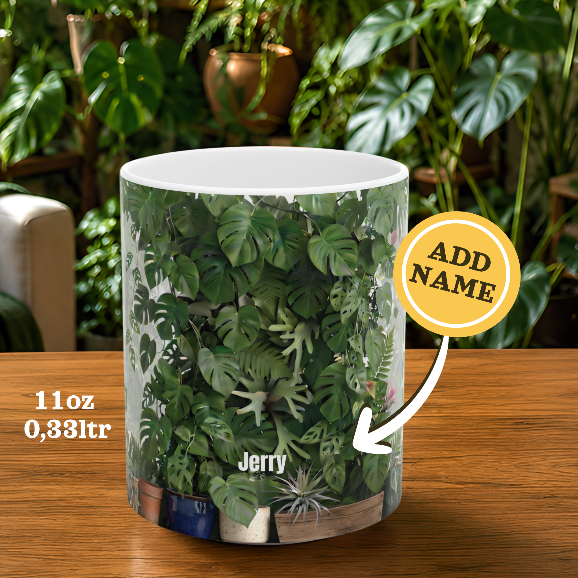 Personalized Plant Magnet Mug – I Can't Help It Design