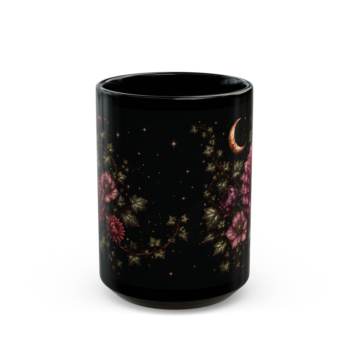 Dahlia Moonlit Halloween Personalized Black Mug