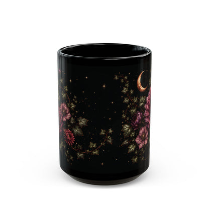 Dahlia Moonlit Halloween Personalized Black Mug