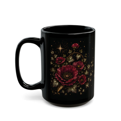 Poppy Moonlit Halloween Personalized Black Mug