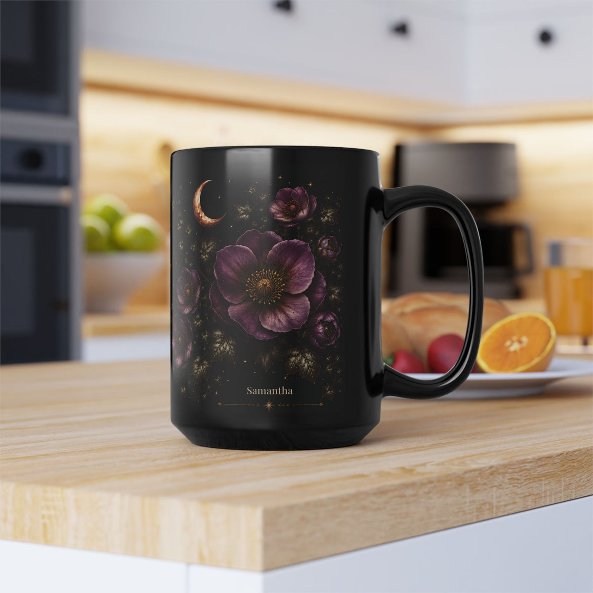 Hellebore Moonlit Halloween Personalized Black Mug