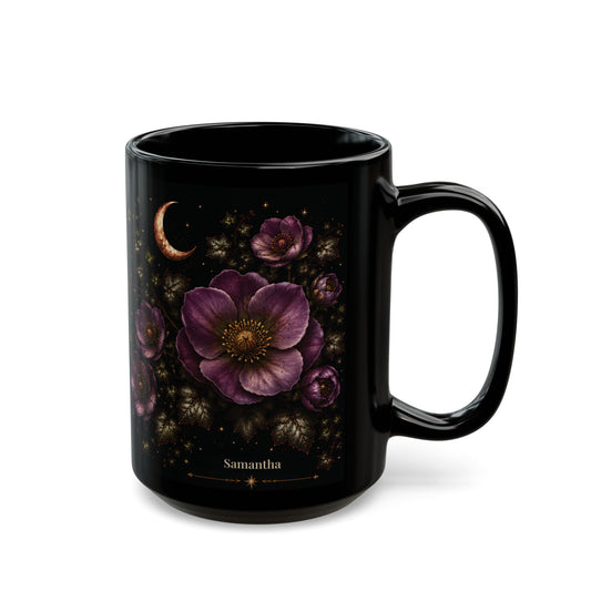 Hellebore Moonlit Halloween Personalized Black Mug