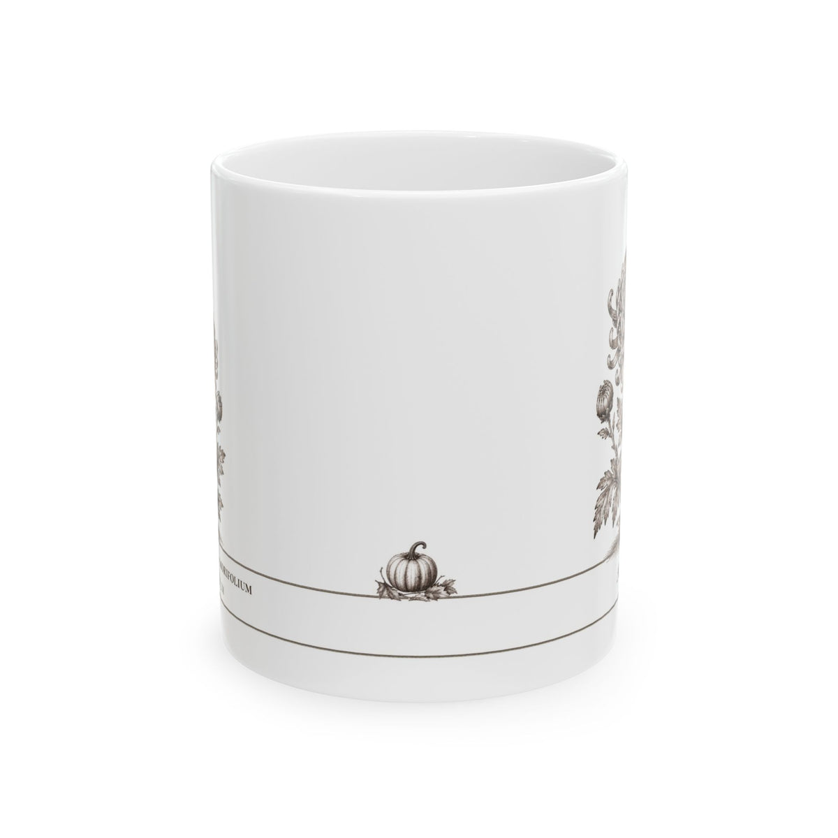 Chrysanthemum moonlit Halloween personalized ceramic mug