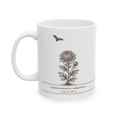 Chrysanthemum moonlit Halloween personalized ceramic mug