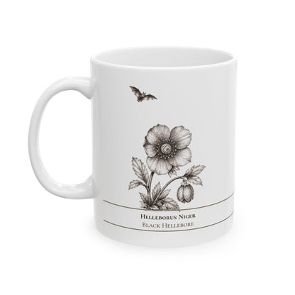 Hellebore moonlit Halloween personalized ceramic mug