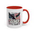 Personalized 250th Anniversary Eagle & Flag Accent Mug, 11oz, right side view