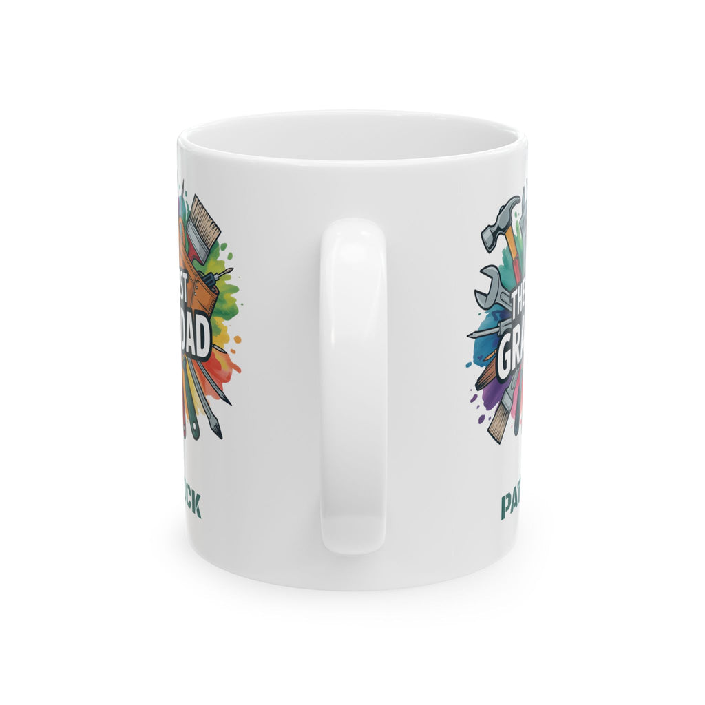 Personalized Best Grandad colorful tools mug lifestyle photo
