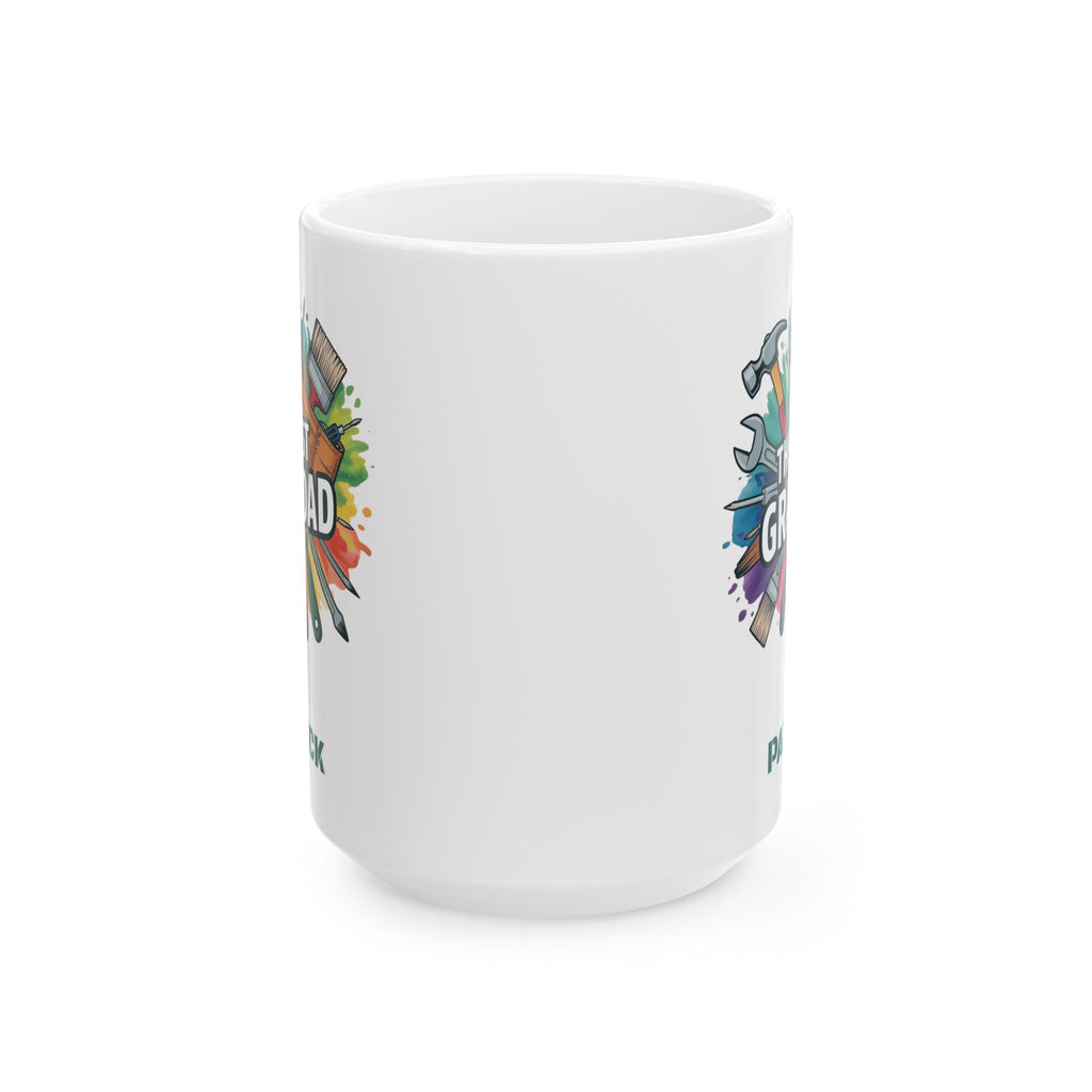 Personalized Best Grandad white mug 11oz left side view