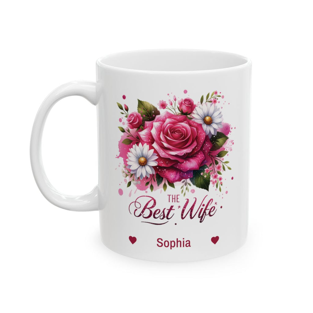 Personalized Best Wife white mug 11oz left side view