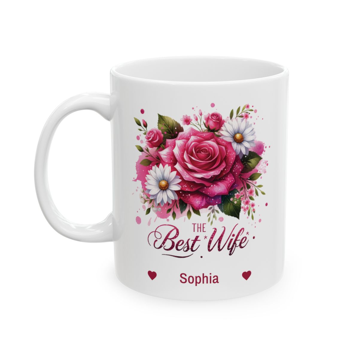 Personalized Best Wife white mug 11oz left side view