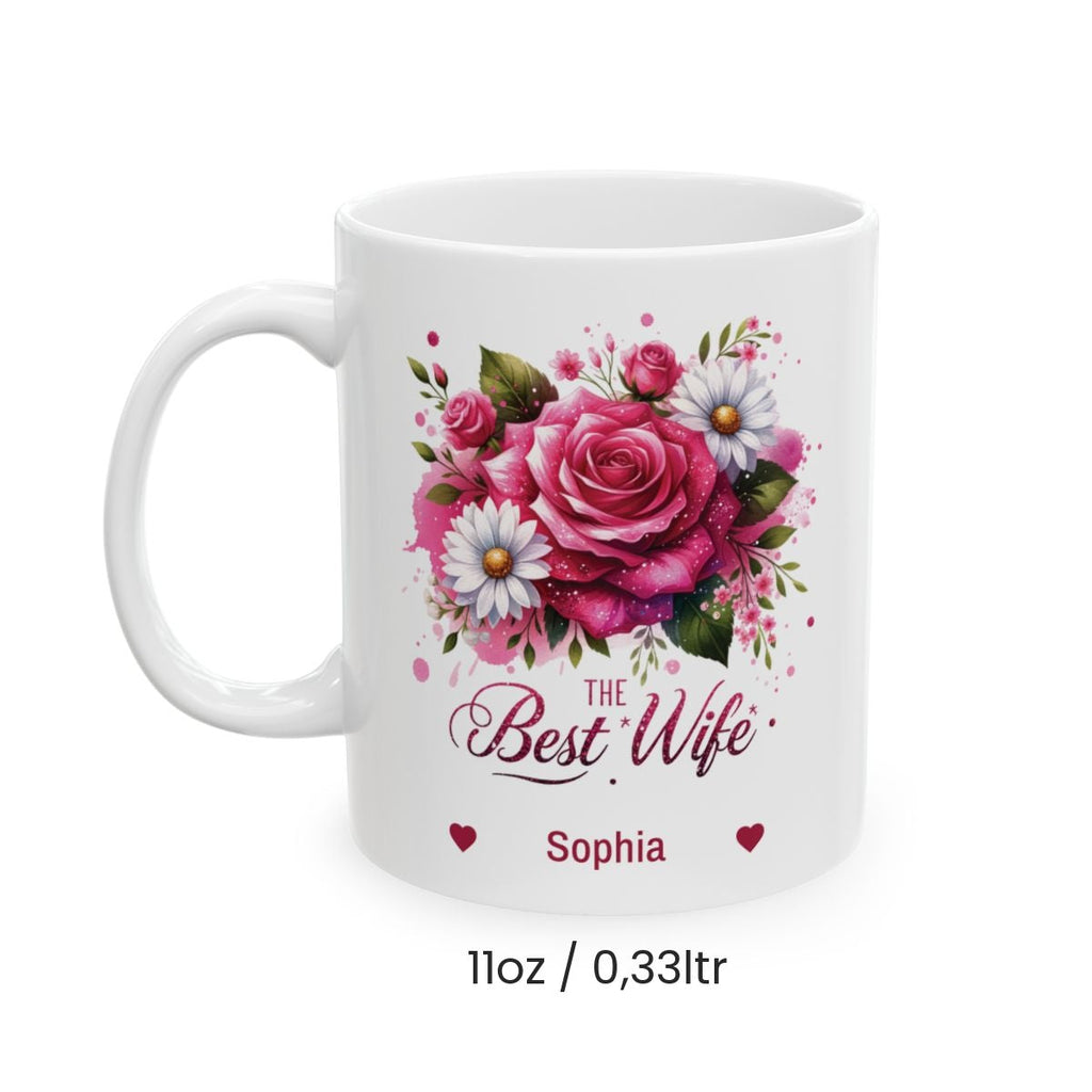Personalized Best Wife white mug 11oz view
