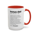 Personalized Bonus Dad Mug, right side view