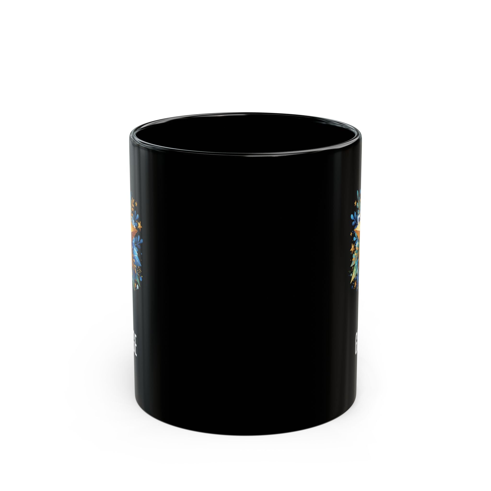 Personalized CEO black mug size comparison 11oz and 15oz
