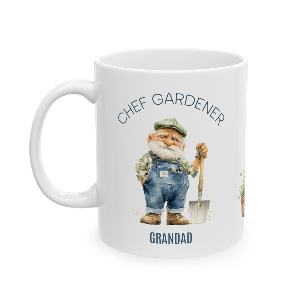 Personalized Chef Gardener Grandad mug lifestyle styled shot