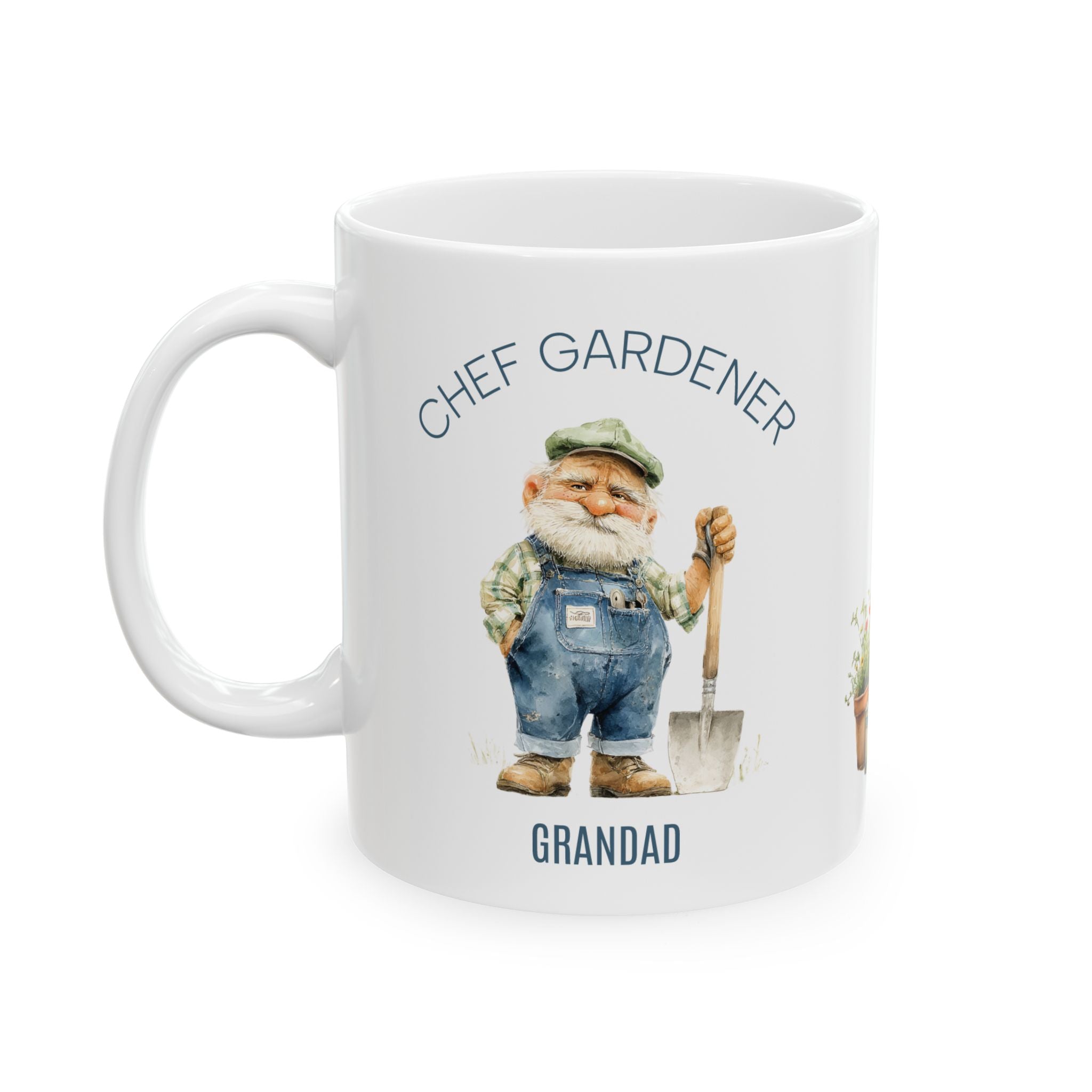 Personalized Chef Gardener Grandad mug lifestyle styled shot