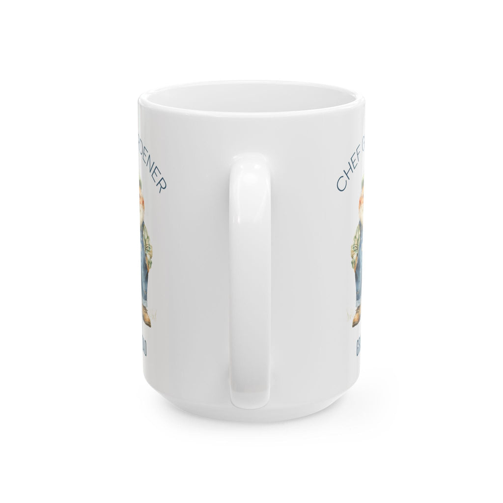 Personalized Chef Gardener Grandad white mug 11oz left side view