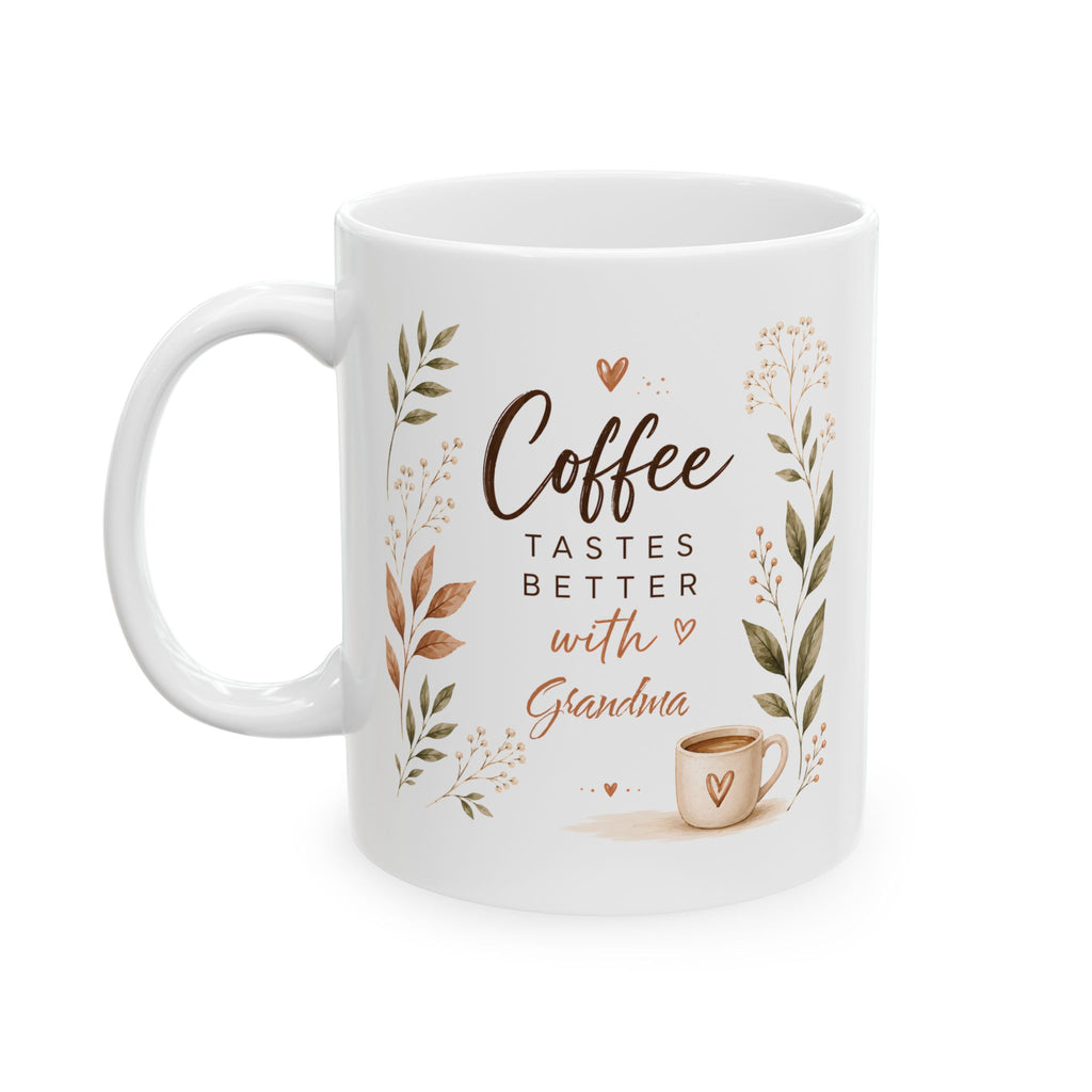 Personalized Coffee Tastes Better Grandma mug lifestyle styled shot