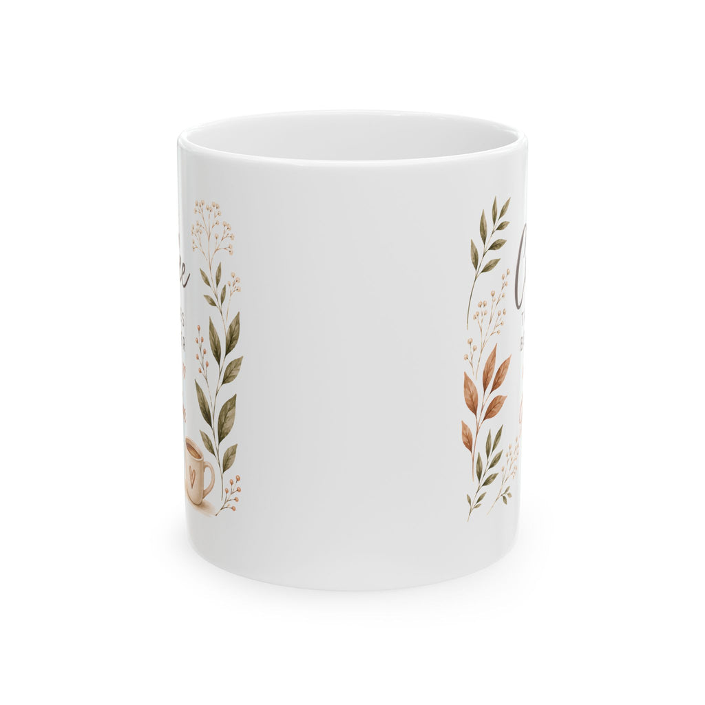 Personalized Coffee Tastes Better Grandma white mug 11oz right side view