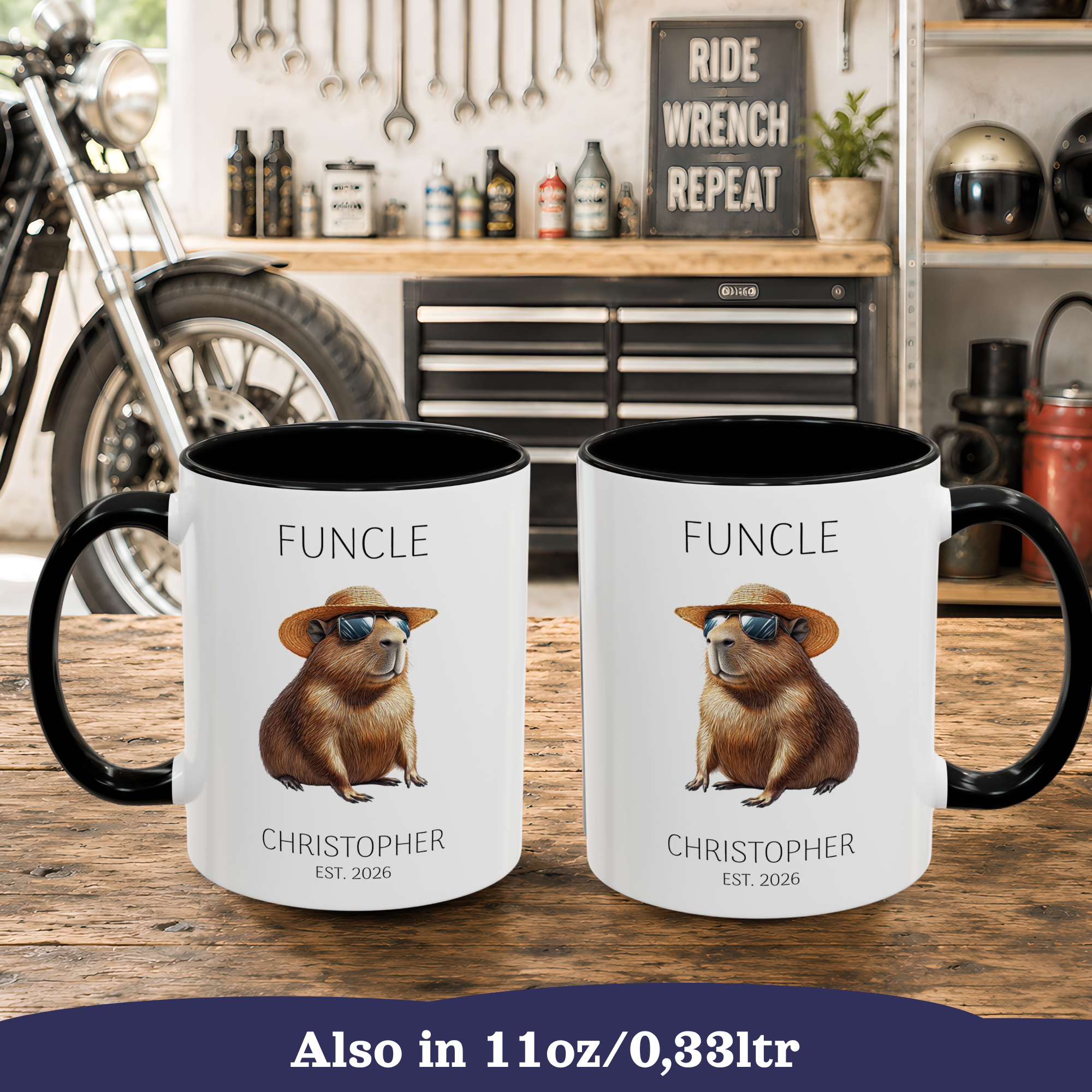 Personalized Funcle Mug, 15oz front view
