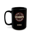 Personalized grandpa black glossy mug 15oz right side view
