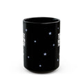 Personalized husband black glossy mug 15oz right side view custom name