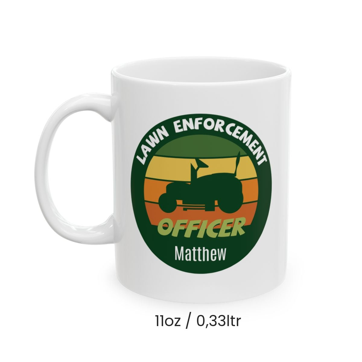 Personalized Lawn Enforcement Officer Mug – Funny Gardening