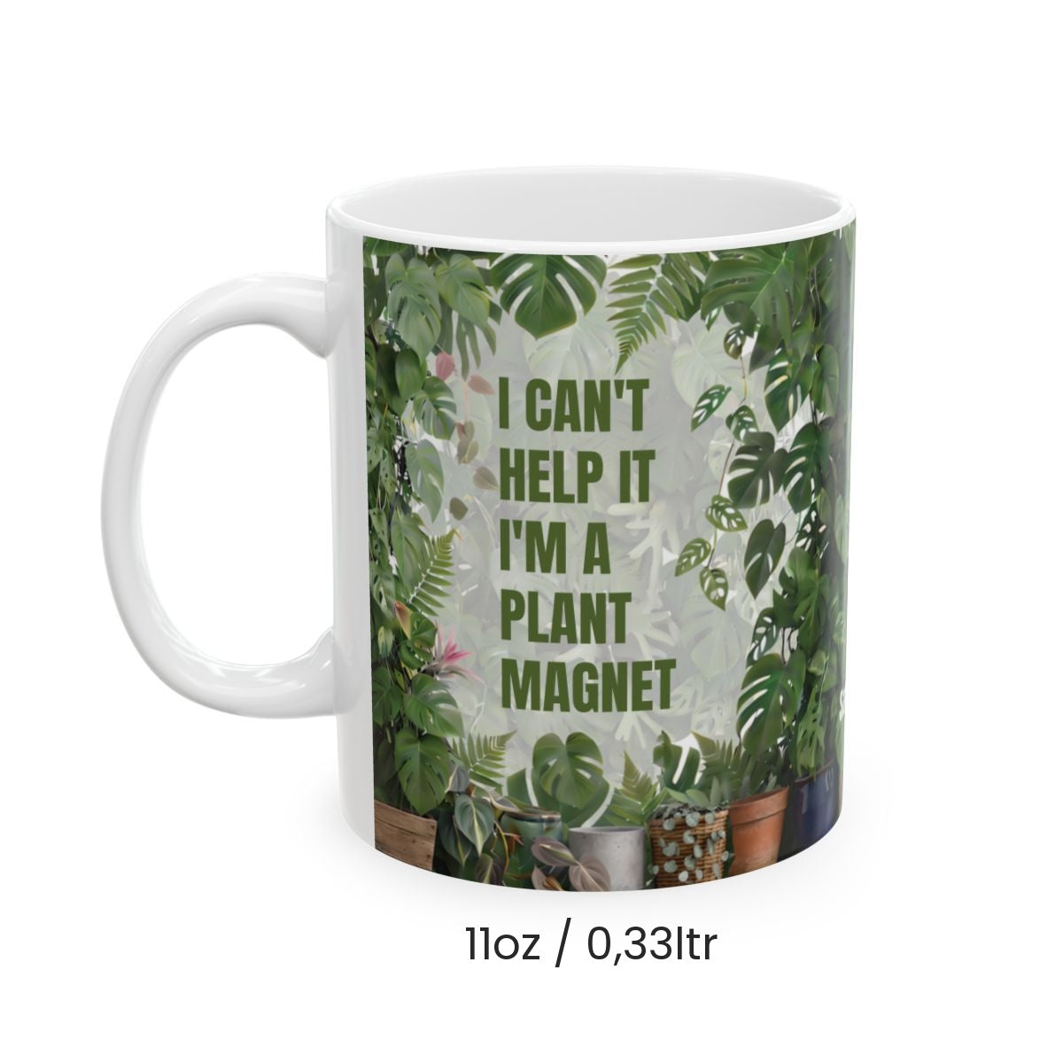Personalized Plant Magnet Mug – I Can't Help It Design