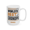 Personalized World's Best Grandpa white mug 15oz right side view custom name