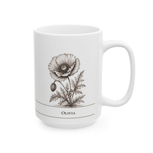 Poppy moonlit Halloween personalized ceramic mug