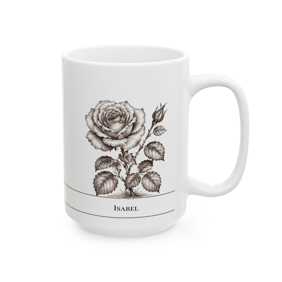 Rose moonlit Halloween personalized ceramic mug