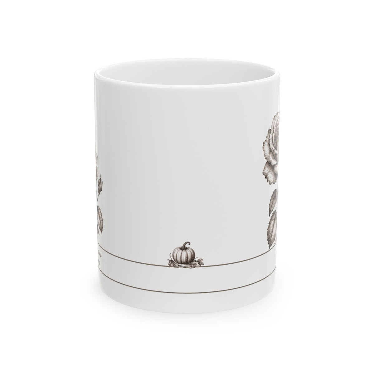 Rose moonlit Halloween personalized ceramic mug