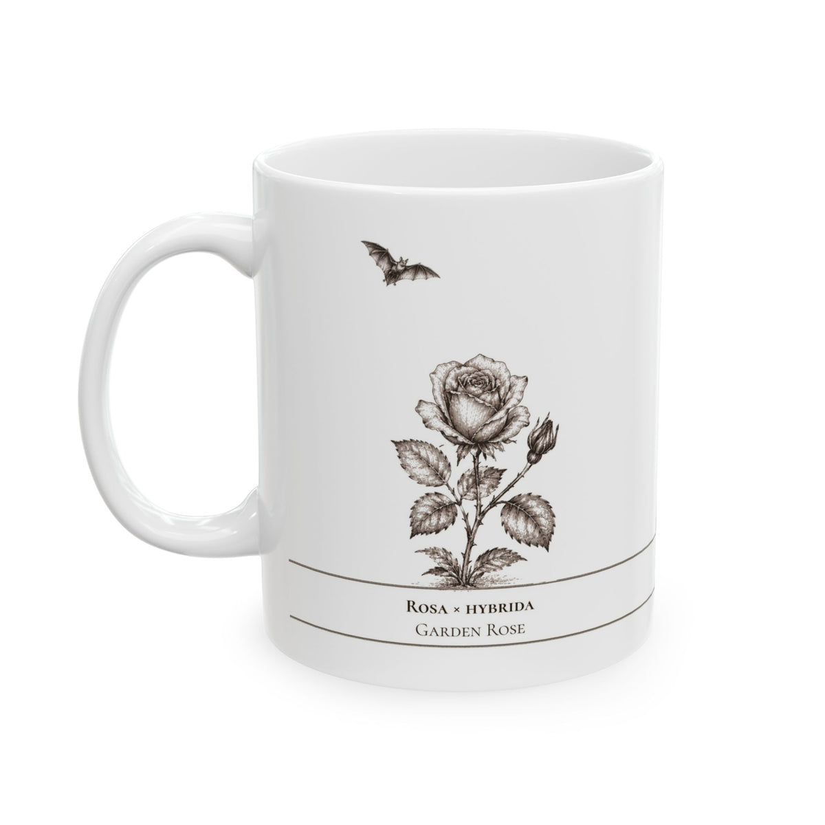 Rose moonlit Halloween personalized ceramic mug