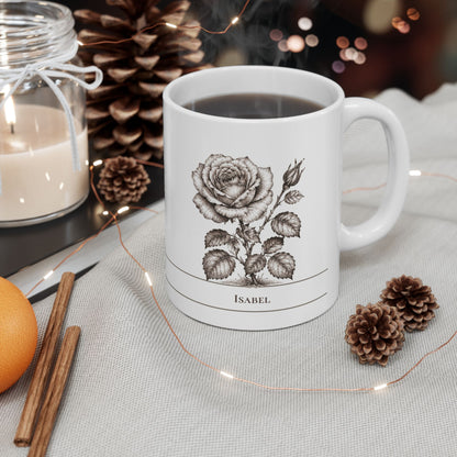 Rose moonlit Halloween personalized ceramic mug