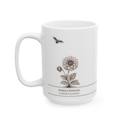 Wolfsbane moonlit Halloween personalized ceramic mug, 15oz left side view