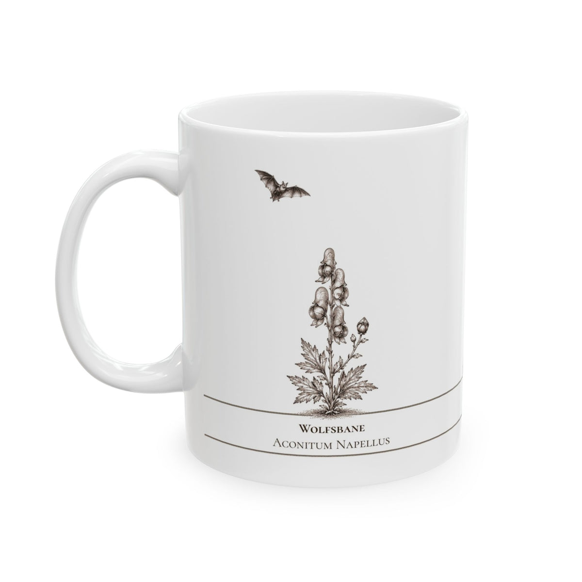 Wolfsbane moonlit Halloween personalized ceramic mug