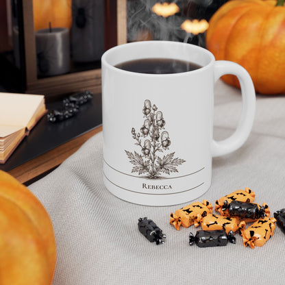 Wolfsbane moonlit Halloween personalized ceramic mug