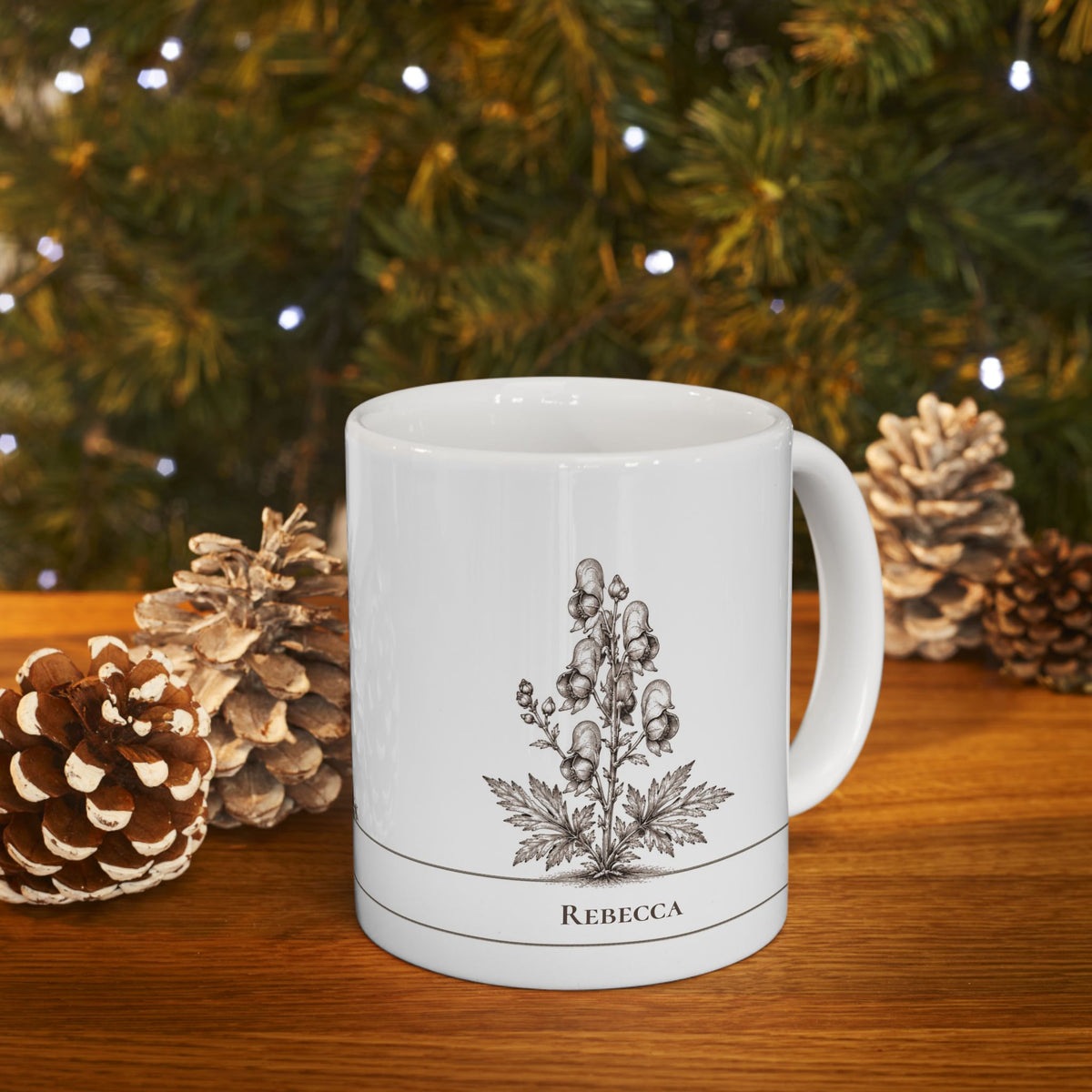 Wolfsbane moonlit Halloween personalized ceramic mug